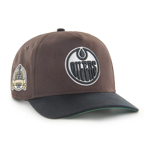 47 Brand Edmonton Oilers Sure Shot Hitch Snapback Hat - Dark Chocolate