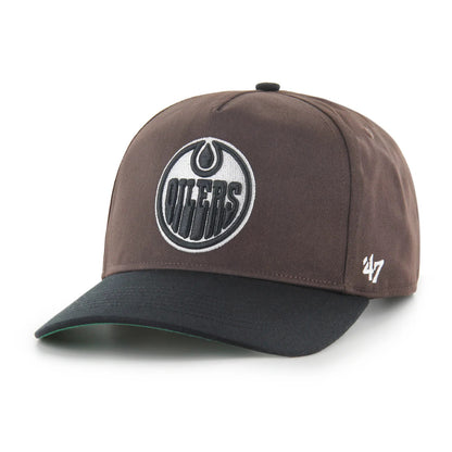 47 Brand Edmonton Oilers Sure Shot Hitch Snapback Hat - Dark Chocolate