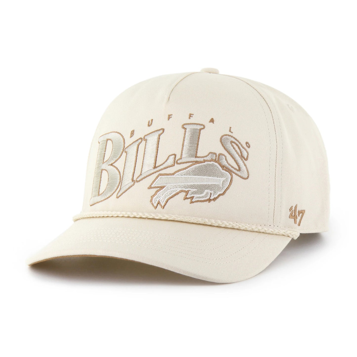 47 Brand Buffalo Bills Wave Rope Hitch Snapback Hat - Cream