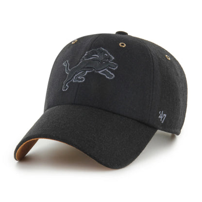 47 Brand Detroit Lions Peacoat Clean Up Hat - Black