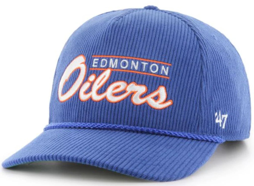 47 Brand Edmonton Oilers Double Header Cord Hitch Snapback Hat - Blue