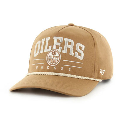 47 Brand Edmonton Oilers Roscoe Rope Hitch Snapback Hat - Beige