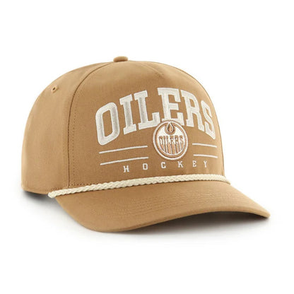 47 Brand Edmonton Oilers Roscoe Rope Hitch Snapback Hat - Beige