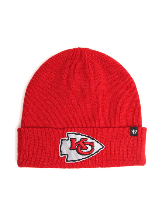 47 Brand Kansas City Chiefs Knit Raised Cuff Toque Beanie Hat - Red