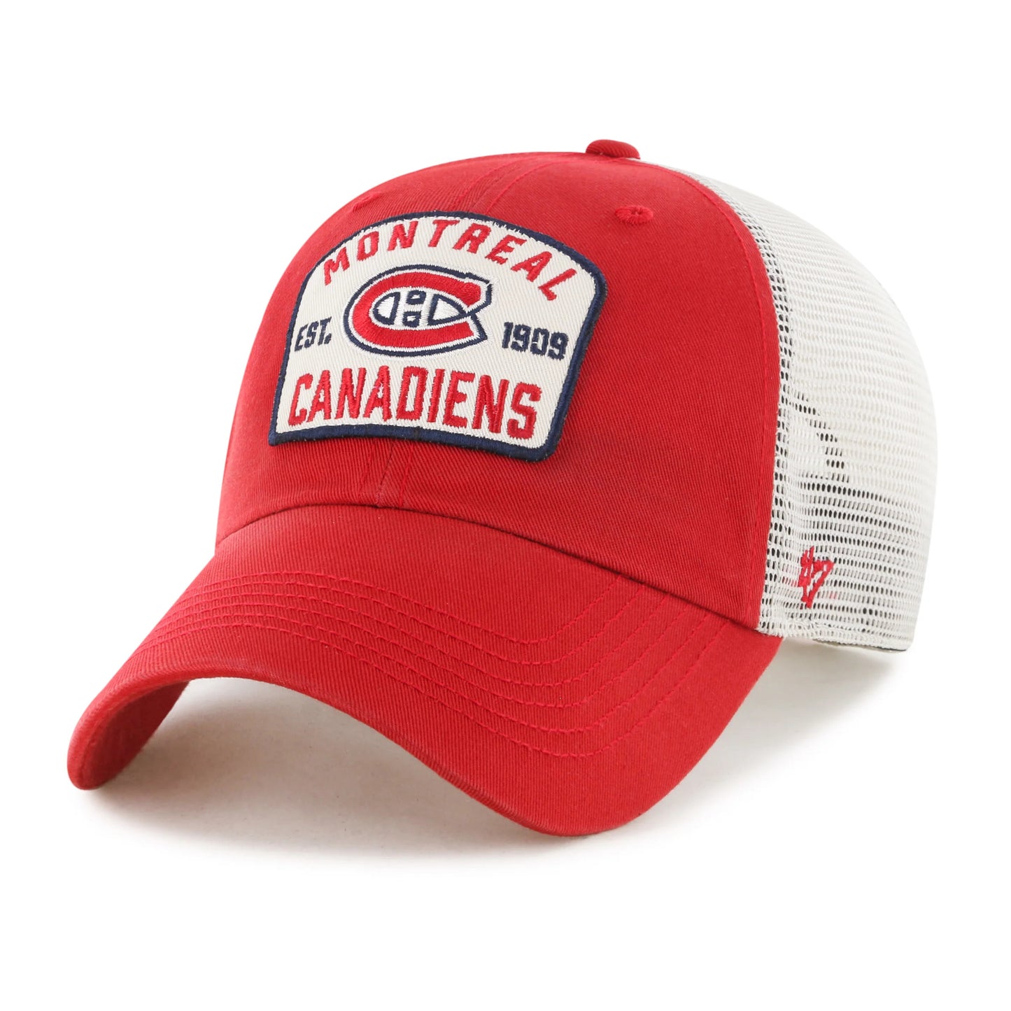 47 Brand Montreal Canadiens Mccall Clean Up Snapback Hat - Red/White