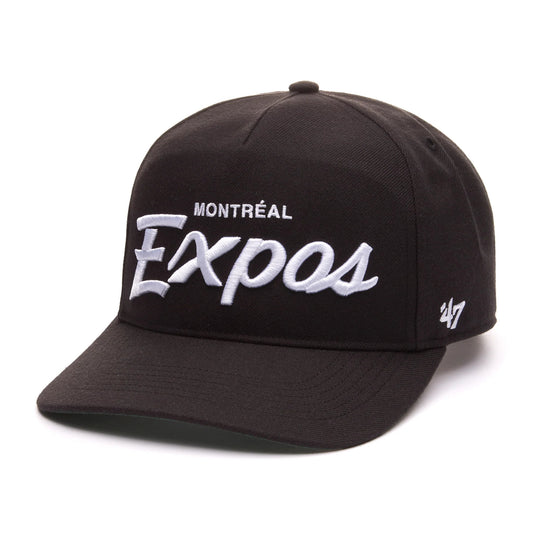 47 Brand Montreal Expos Attitude Hitch Snapback Hat - Black