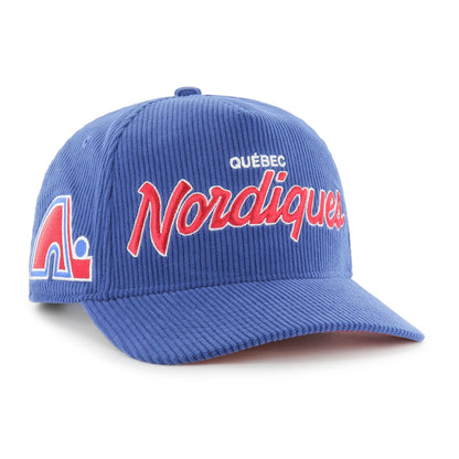 47 Brand Quebec Nordiques Cross Town Cord Hitch Snapback Hat - Navy Blue