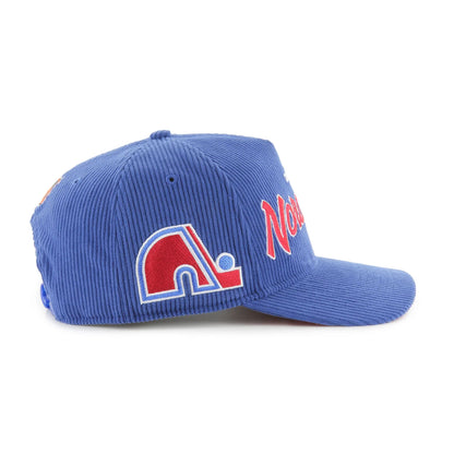 47 Brand Quebec Nordiques Cross Town Cord Hitch Snapback Hat - Navy Blue