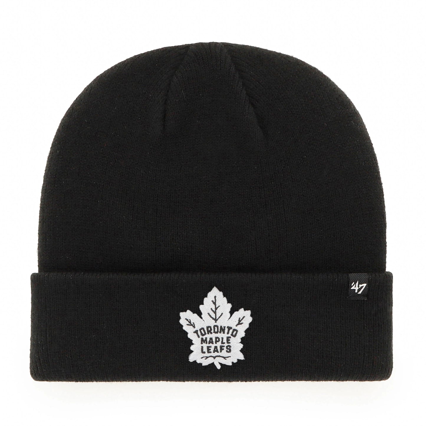 47 Brand Toronto Maple Leafs Attitude Knit Raised Cuff Toque Beanie Hat - Black