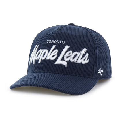 47 Brand Toronto Maple Leafs Cross Town Cord Hitch Snapback Hat - Navy Blue