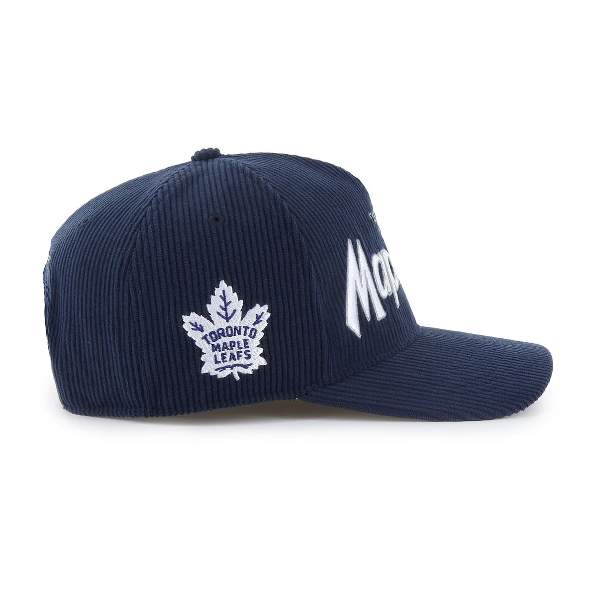 47 Brand Toronto Maple Leafs Cross Town Cord Hitch Snapback Hat - Navy Blue