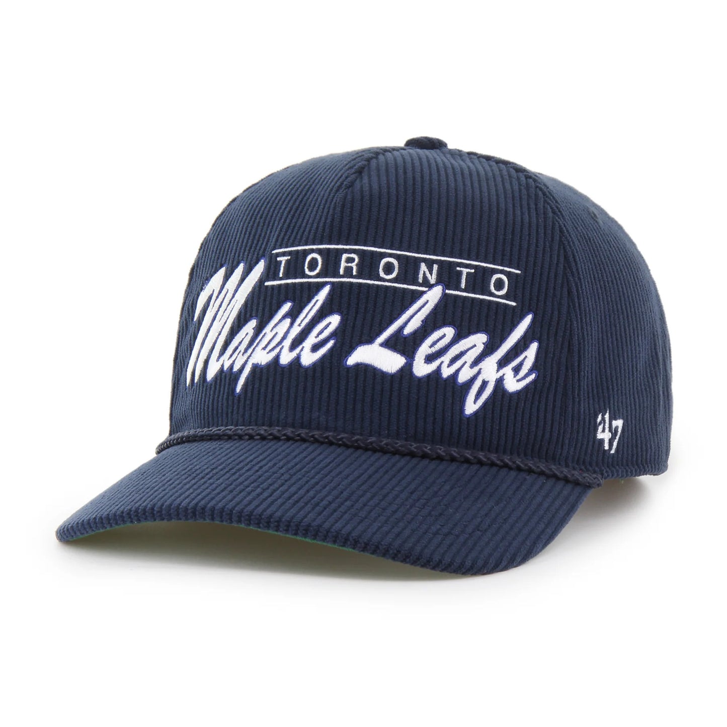 47 Brand Toronto Maple Leafs Double Header Cord Hitch Snapback Hat - Dark Navy Blue