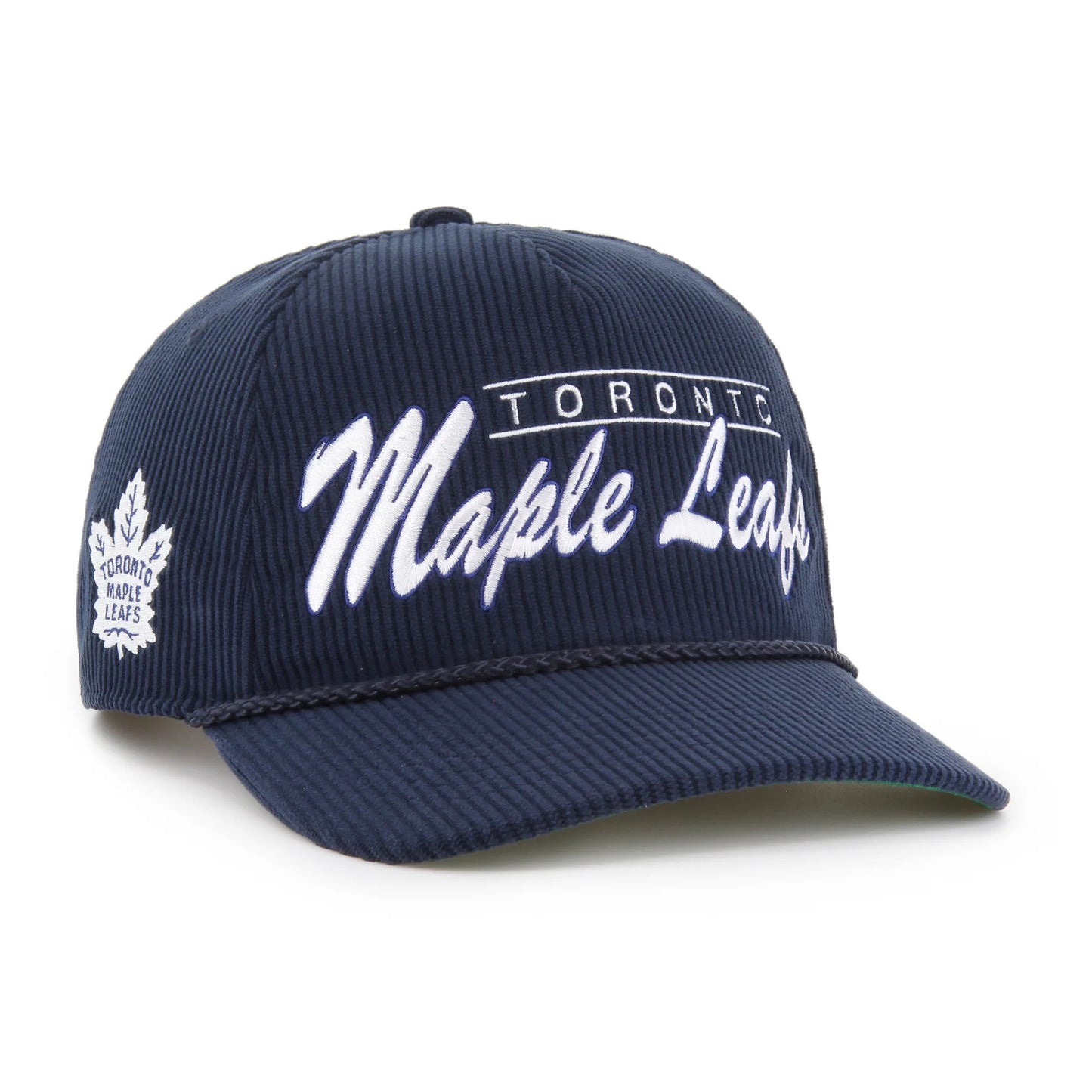 47 Brand Toronto Maple Leafs Double Header Cord Hitch Snapback Hat - Dark Navy Blue