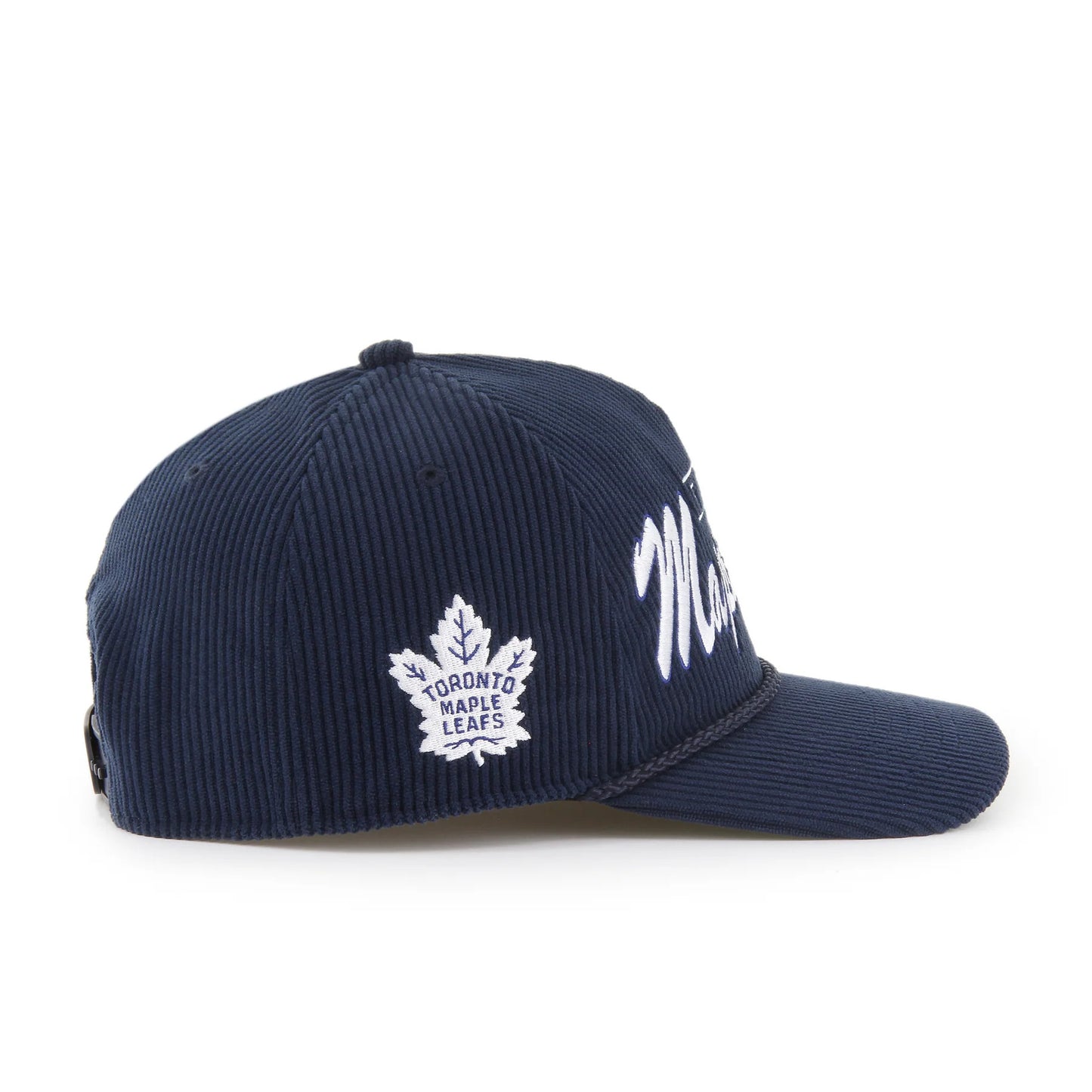 47 Brand Toronto Maple Leafs Double Header Cord Hitch Snapback Hat - Dark Navy Blue