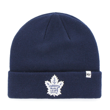 47 Brand Toronto Maple Leafs Knit Raised Cuff Toque Beanie Hat - Navy Blue