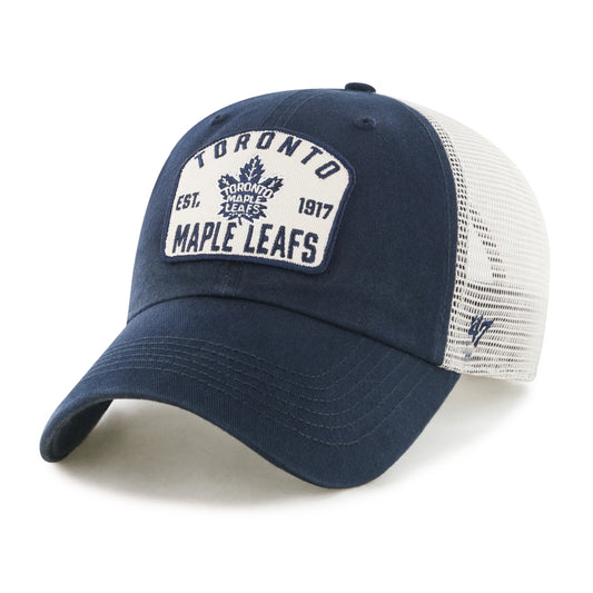 47 Brand Toronto Maple Leafs Mccall Clean Up Snapback Hat - Blue/White