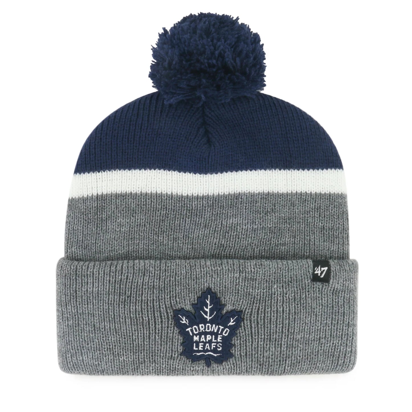 47 Brand Toronto Maple Leafs Split Shadow Cuff Knit Toque Hat - Grey/Blue