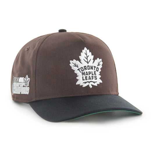 47 Brand Toronto Maple Leafs Sure Shot Hitch Snapback Hat - Dark Chocolate