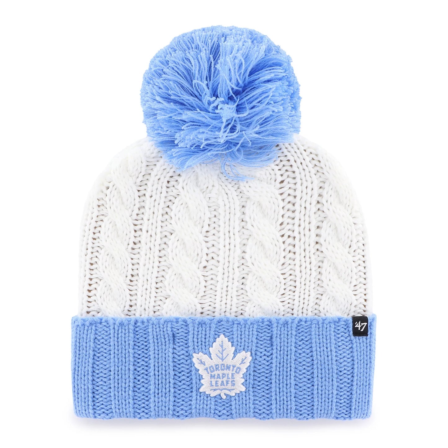 47 Brand Toronto Maple Leafs Women's Luminance Knit Toque Hat - White/Light Blue