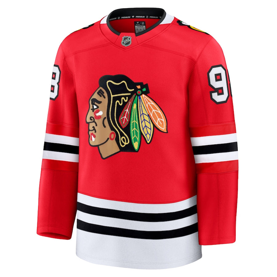 Connor Bedard Chicago Blackhawks Fanatics Premium Jersey - Red