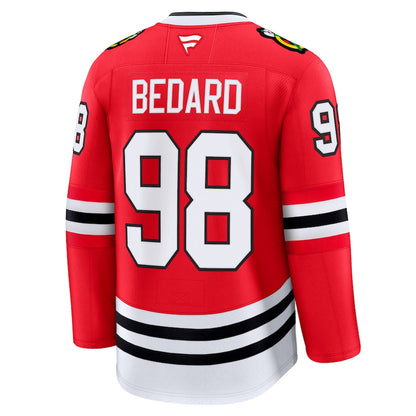 Connor Bedard Chicago Blackhawks Fanatics Premium Jersey - Red