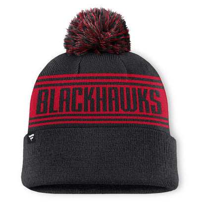 Fanatics Chicago Blackhawks Enforcer Pom Toque Beanie Hat