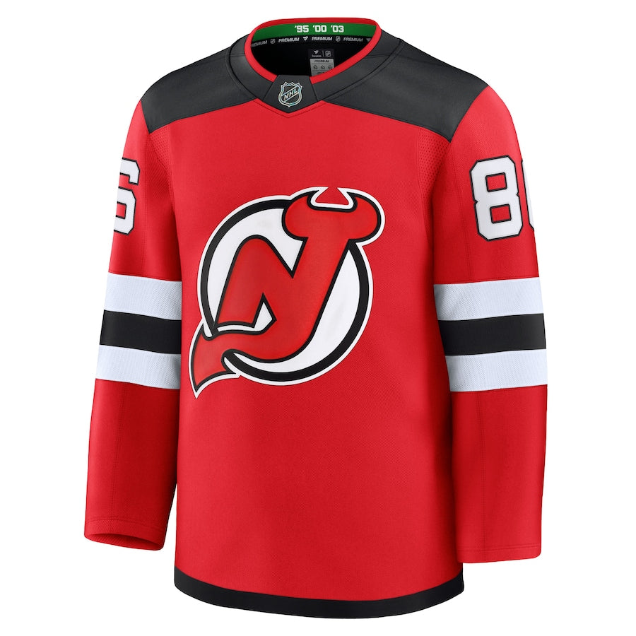 Jack Hughes New Jersey Devils Fanatics Premium Jersey - Red